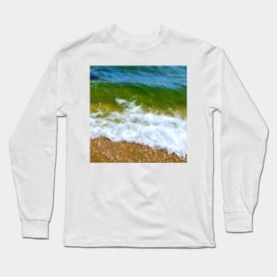 Ocean Waves Meet The Sand Long Sleeve T-Shirt